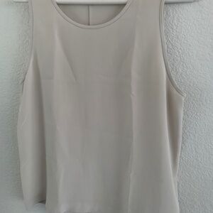Everlane pale gray silk shell